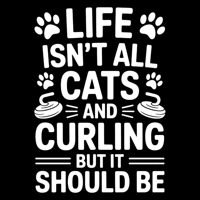 Curling Spruch Katzen Lustiges Curling Geschenk