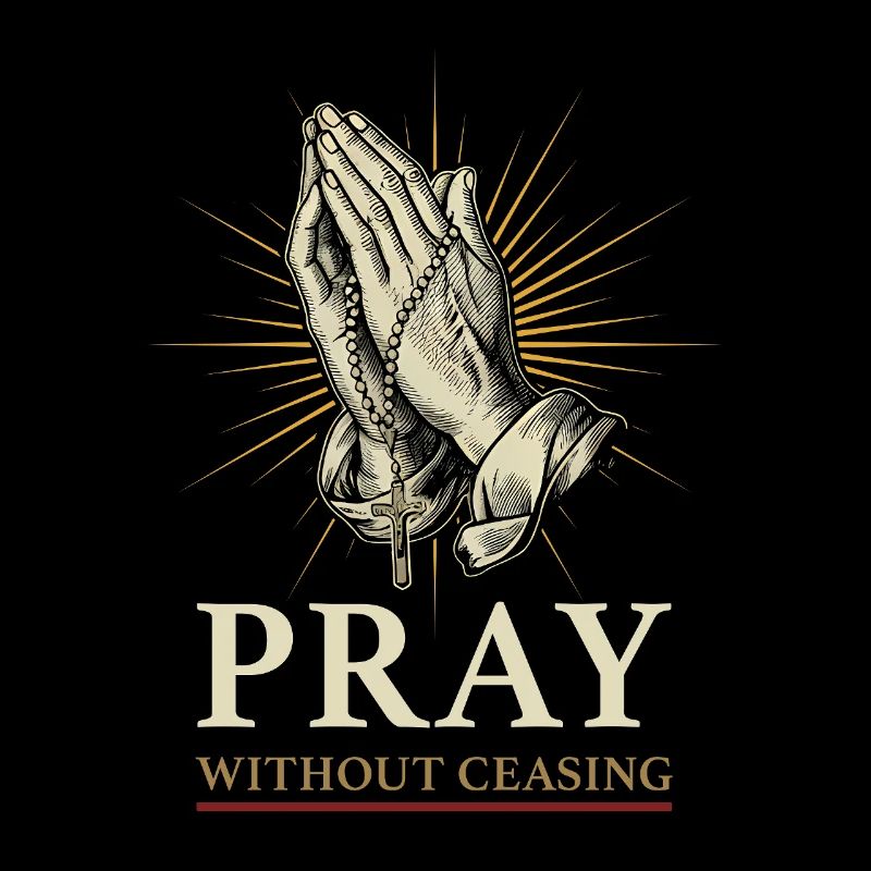 Praying without ceasing – hands with the rosary