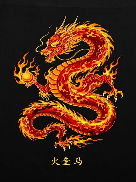 Mächtiger Chinesischer Feuerdrache