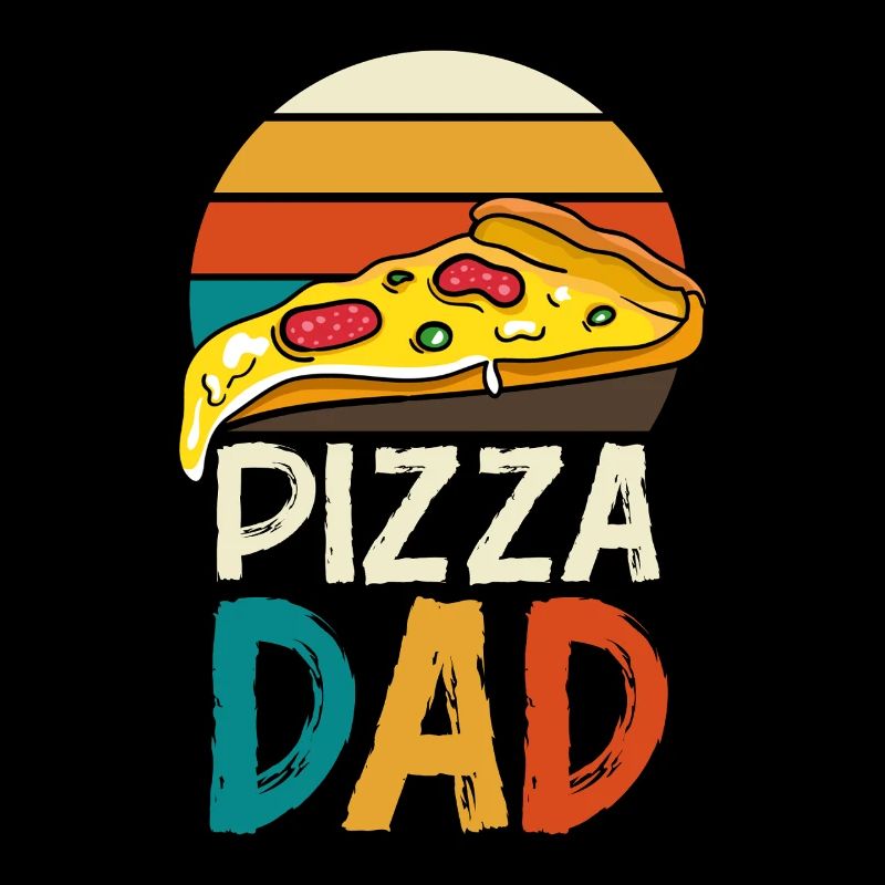 Logo rétro de Pizza Dad