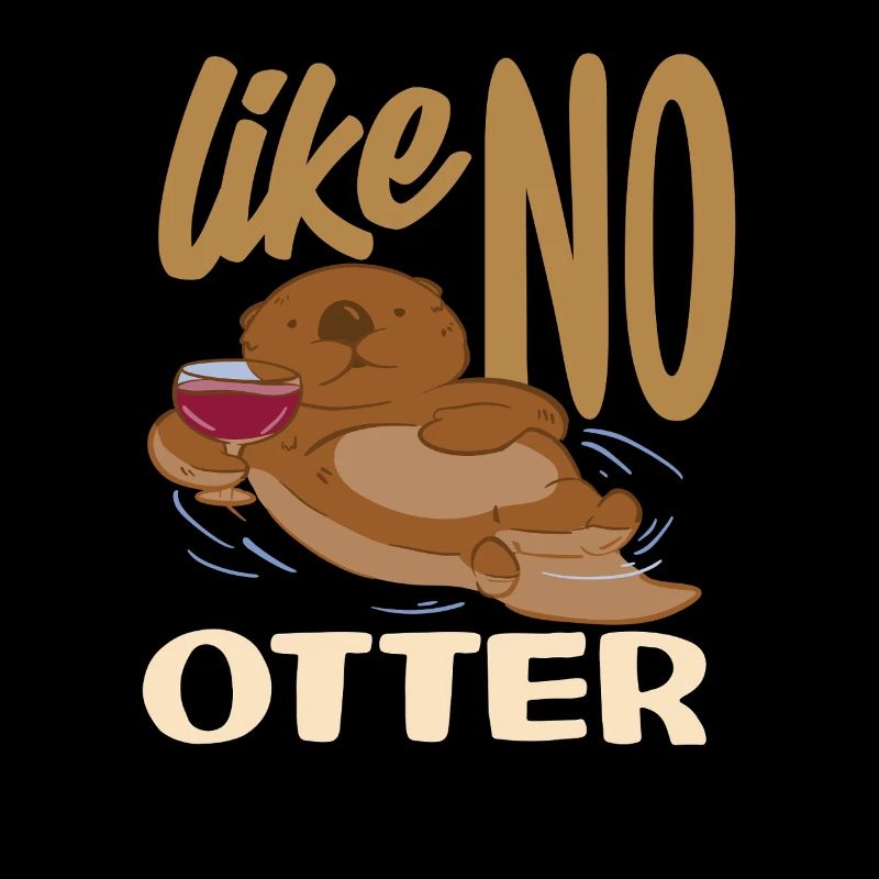 Dessin animé de loutre de mer comme sans jeu de mots