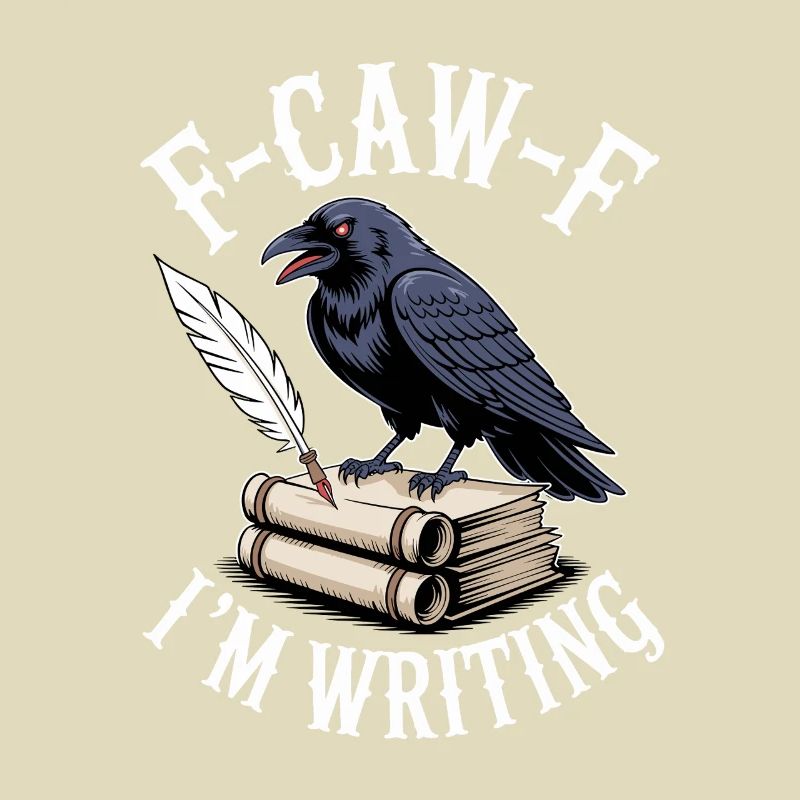 Raven quill and scrolls