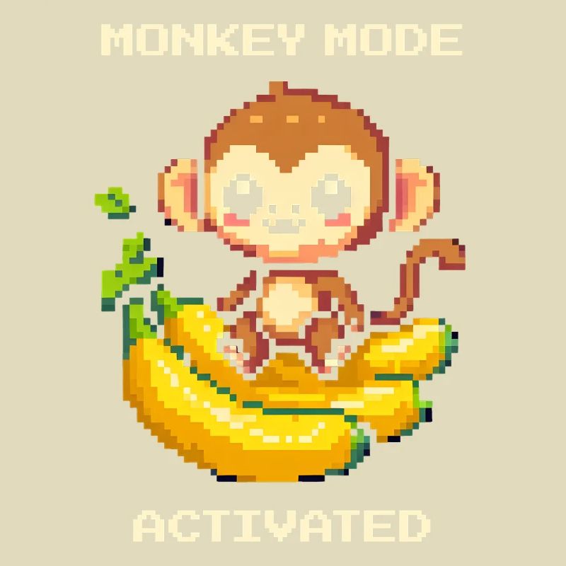 Mode Singe activé | Singe, Banane, Mignon