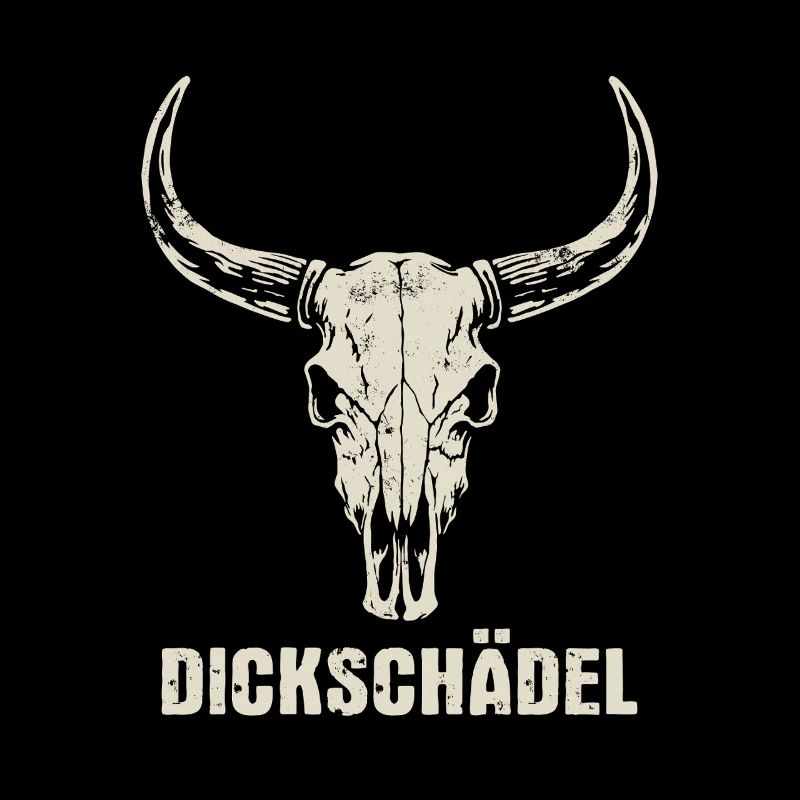 Stierkopf Schädel mit Hörnern - Dickschädel