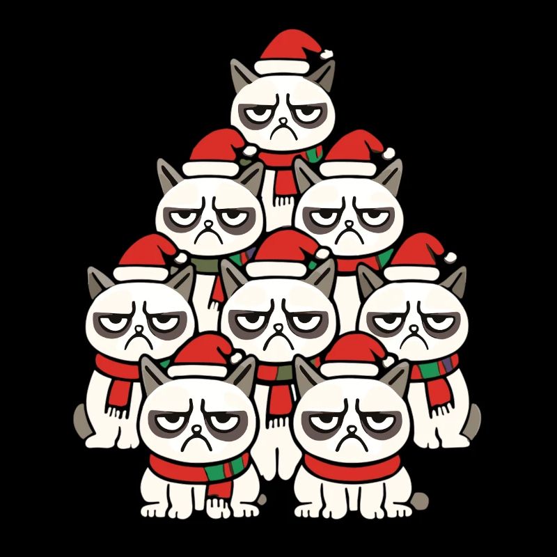 Grumpy Christmas Cats – Lustiges Katzen