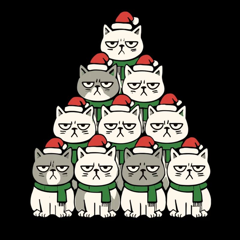 Grumpy Christmas Cats – Lustiges Katzen