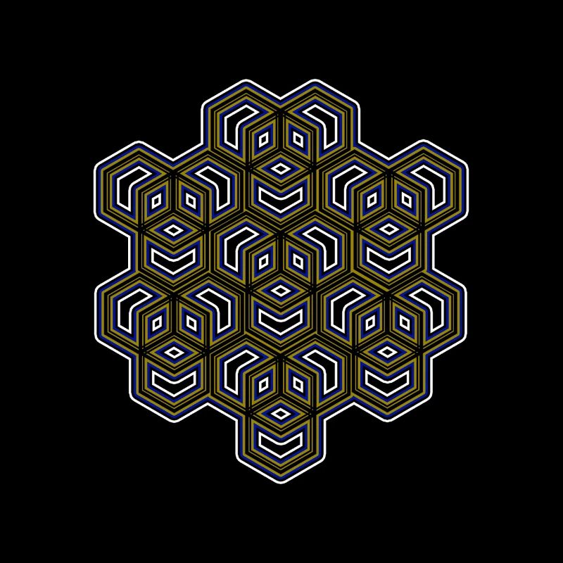 Hexagon Geometry Pattern Goa Yoga Sport Meditation