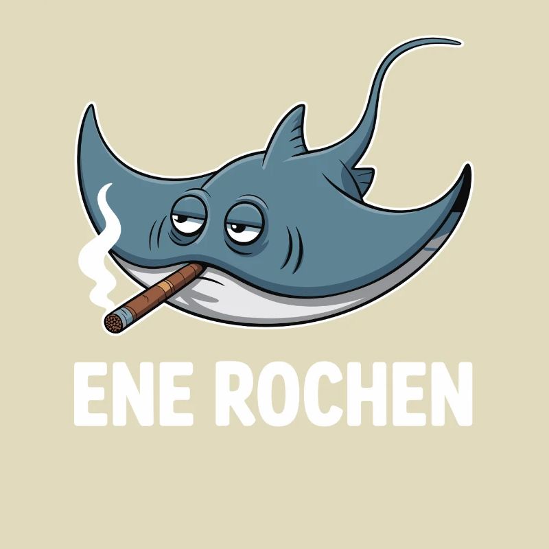 Ene Rochen Raucher Spruch Zigarette Kippe Rauchen
