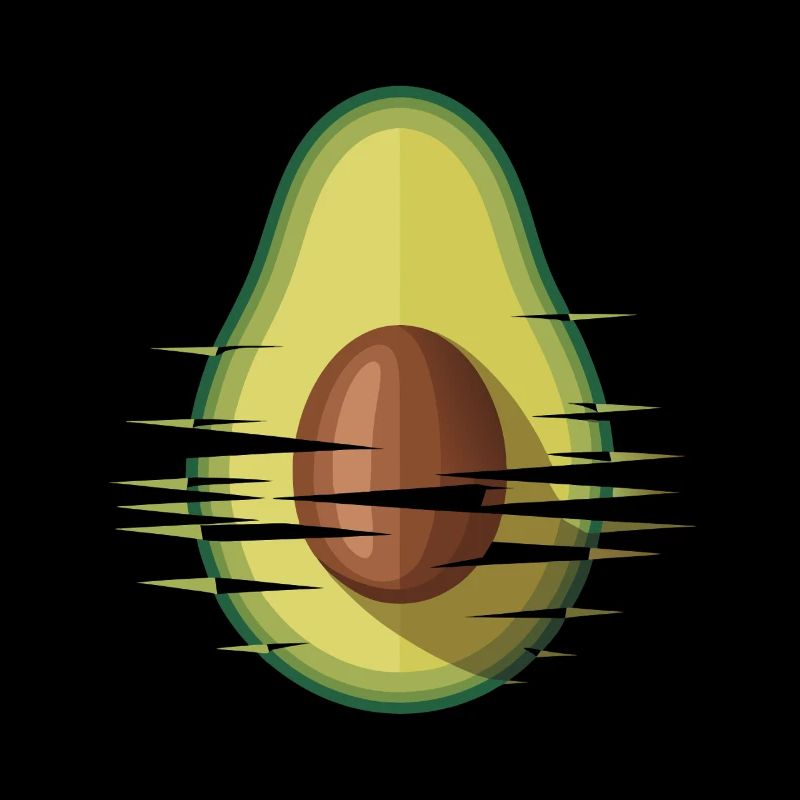 Avocado Glitch Grafik