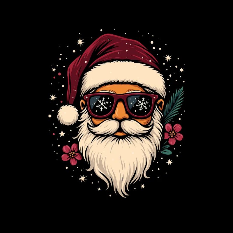 Cooler Weihnachtsmann mit Sonnenbrille Geschenk