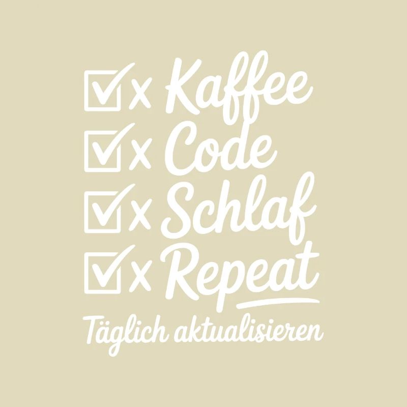 Kaffee Code Schlaf Repeat Tagesroutine