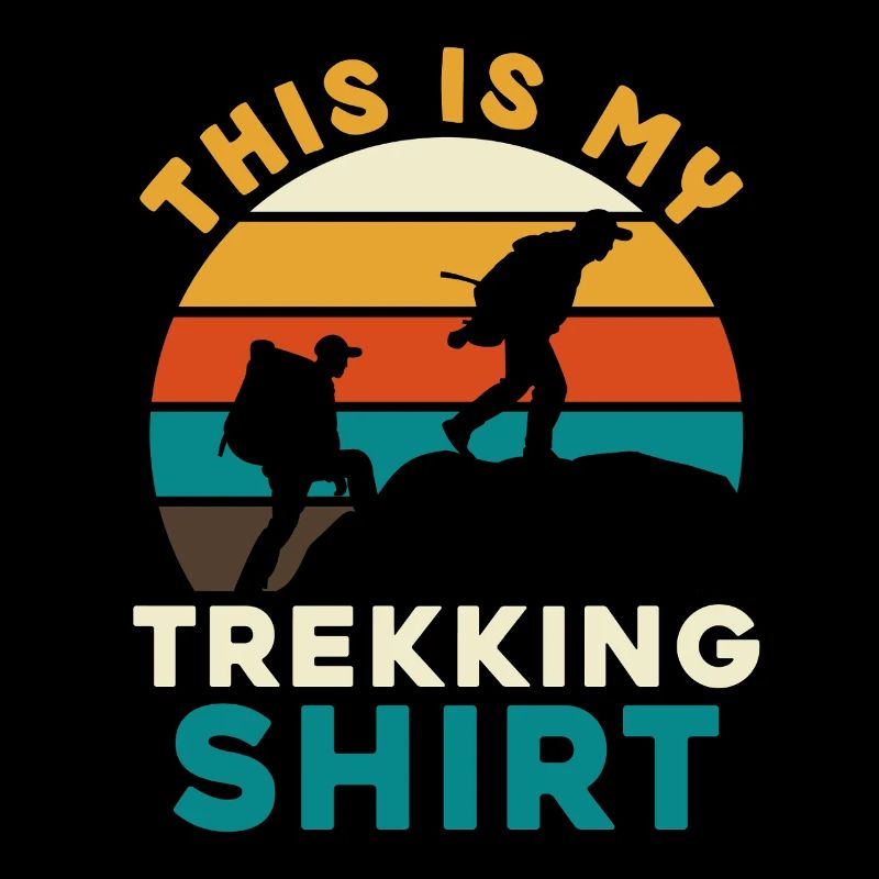 Trekkingshirt mit Sunset Silhouetten
