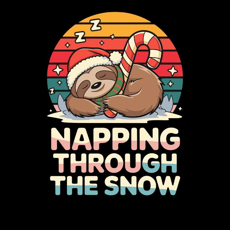 Napping Through The Snow Funny Sloth