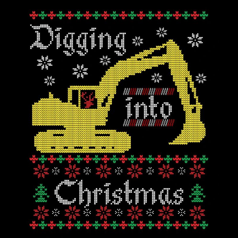 Digging into Ugly Christmas Bagger Bauarbeiter