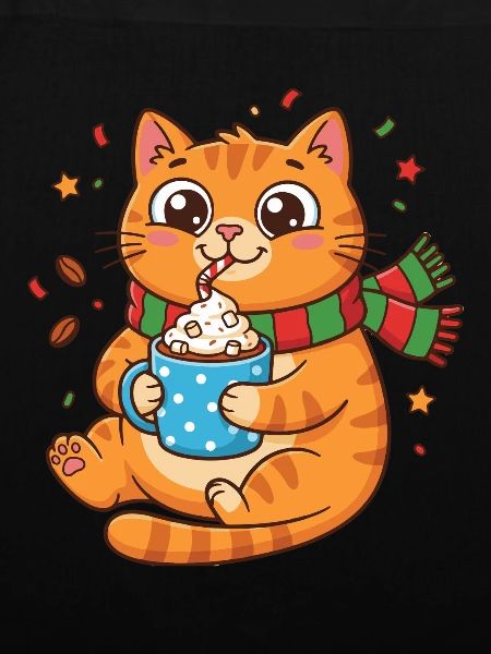 Kuschelkätzchen Winterkaffee mit Sahne