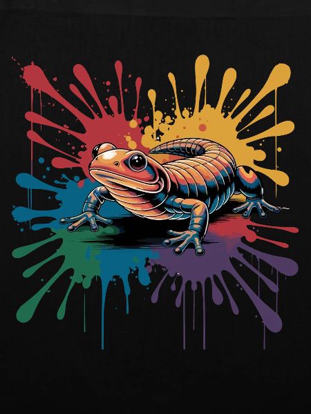  Bunter Salamander Mit Farbklecks Splash Für