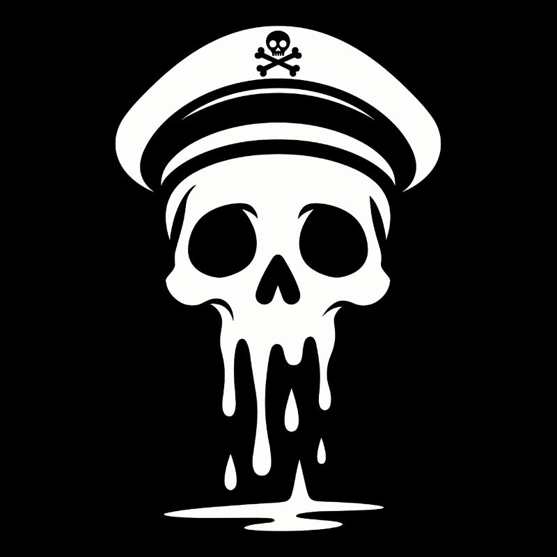 Melting Captain Skull Skull Captain Hat