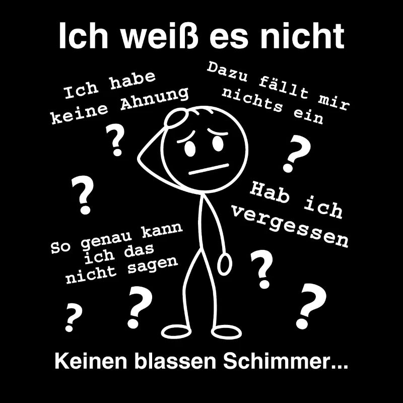 Ich weiß es nicht - Ratloses Strichmännchen