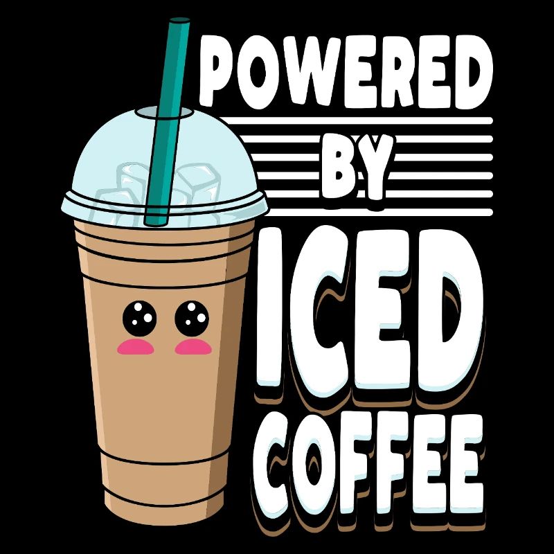 Graphique pastel de café glacé Kawaii mignon