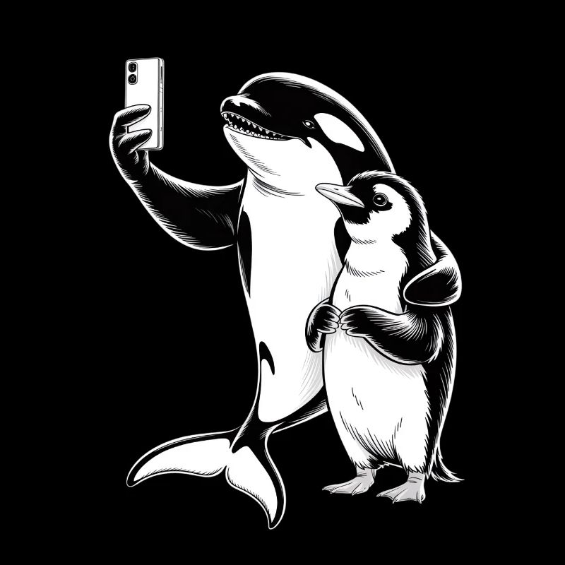 Orca und Robbe