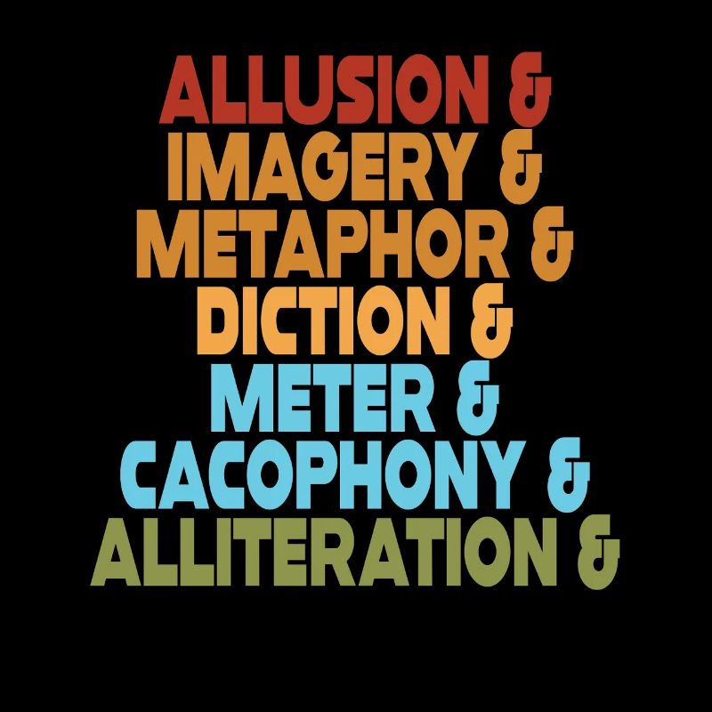 Literarische Mittel Typografie-Stack