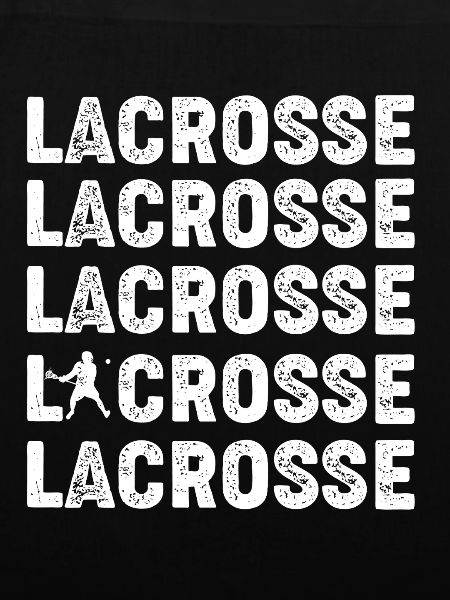 Lacrosse Repeated Text Bold Design