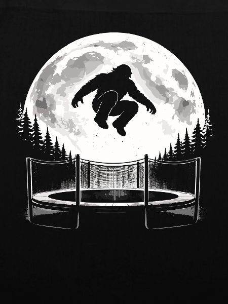 Bigfoot on trampoline