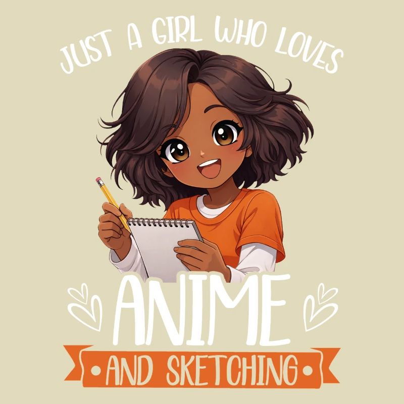 Nur Ein Mädchen, Das Anime Liebt Und Afro Zeichnet