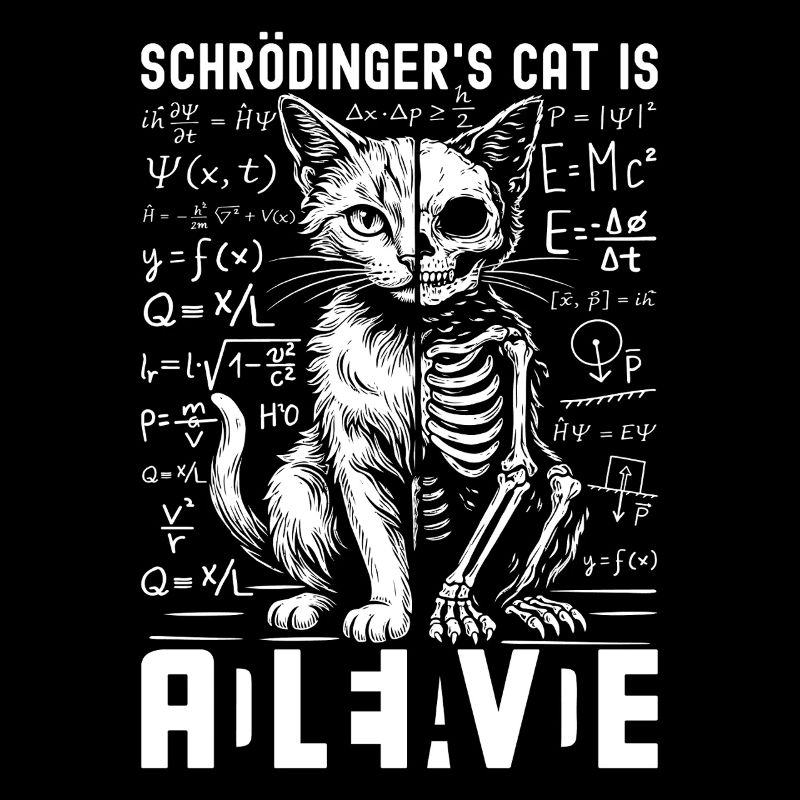 Le chat de Schrödinger vivant et mort