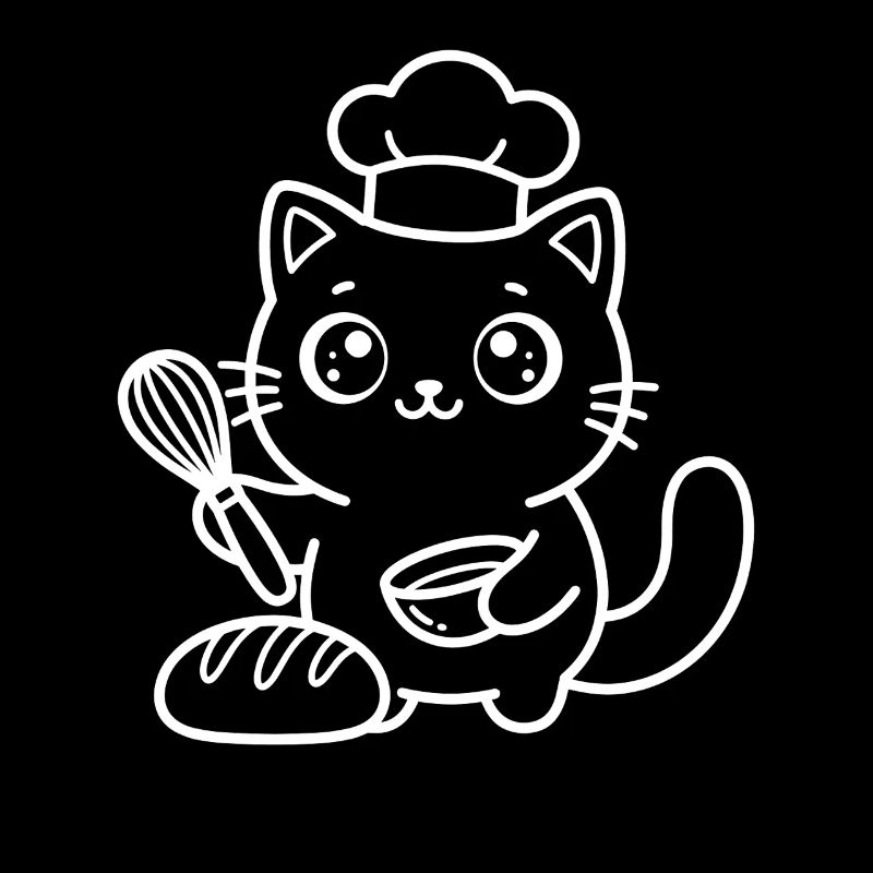 Bäcker Kawaii Katze