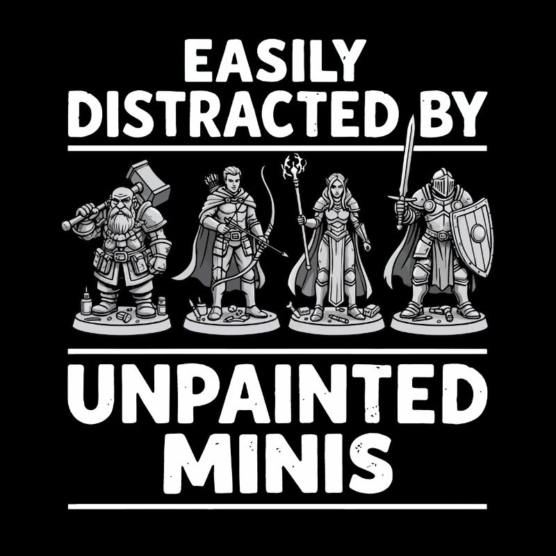 Unbemalte Minis lenken ab