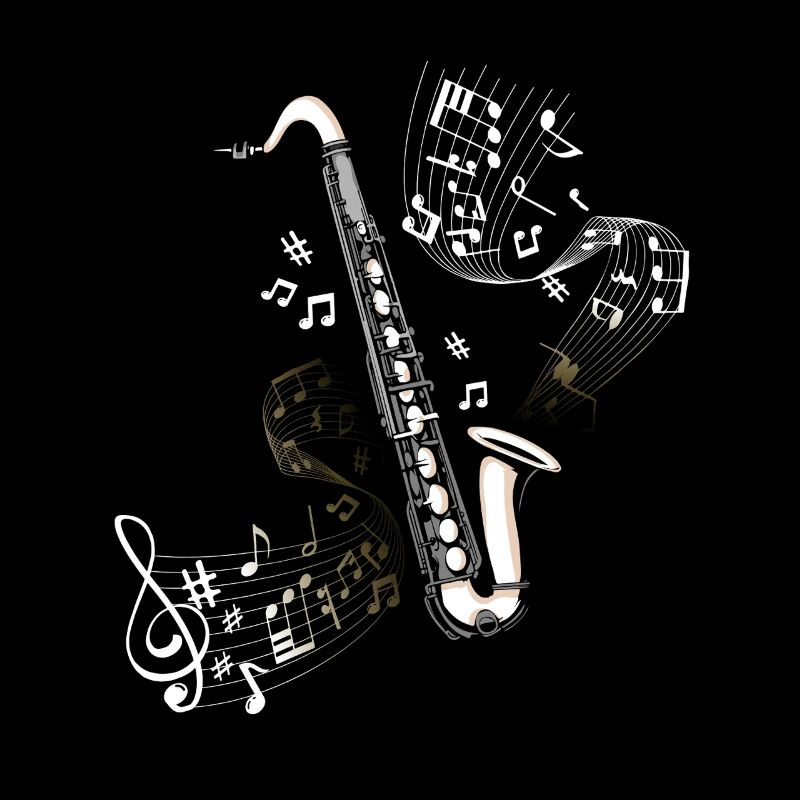Illustration de roulement de notes au saxophone clarinette basse