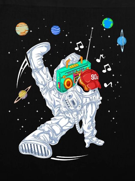 Astronaut-Rapper-Tanzshirt