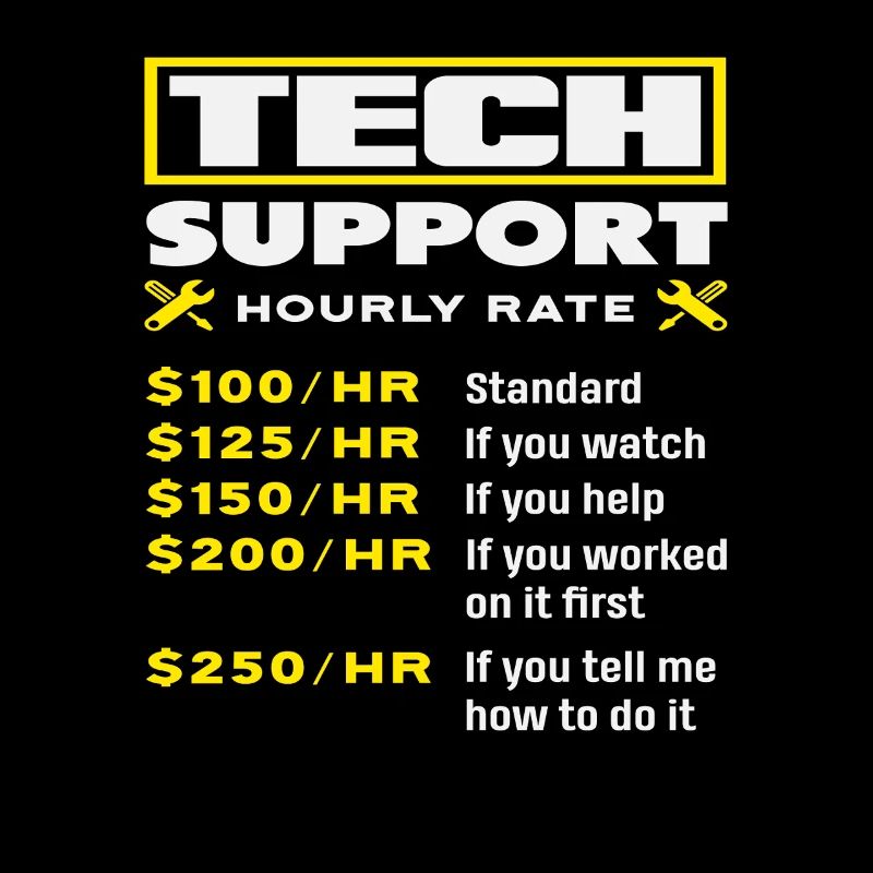 Support technique Liste de prix horaires Informatique