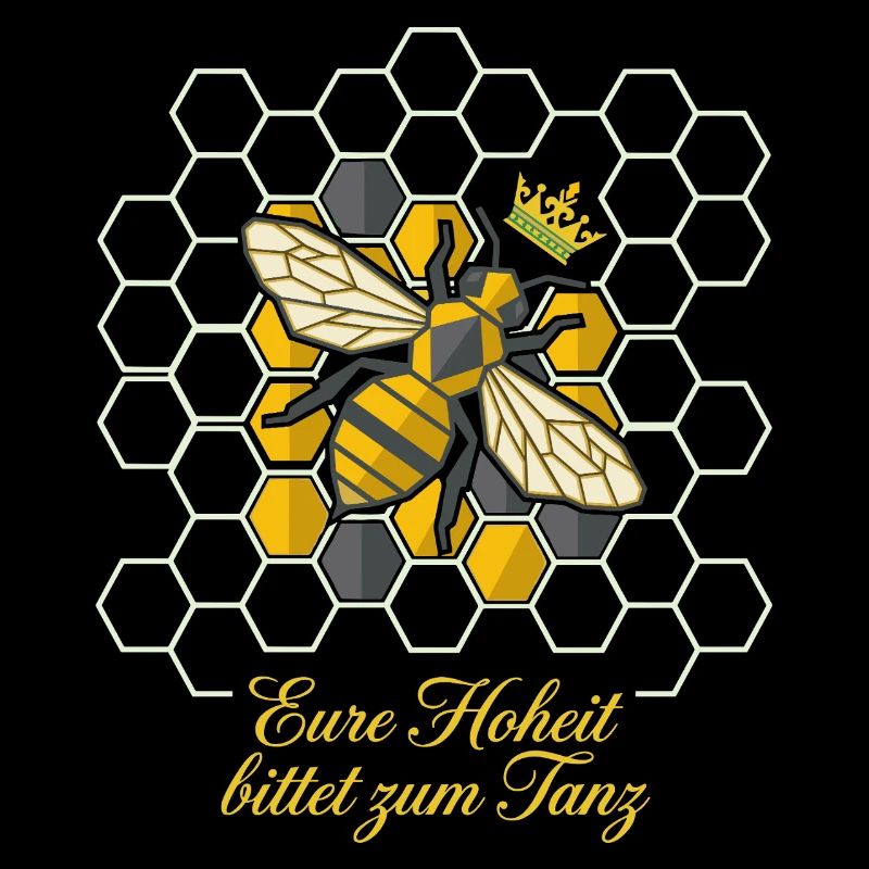 Royal bee in honeycomb