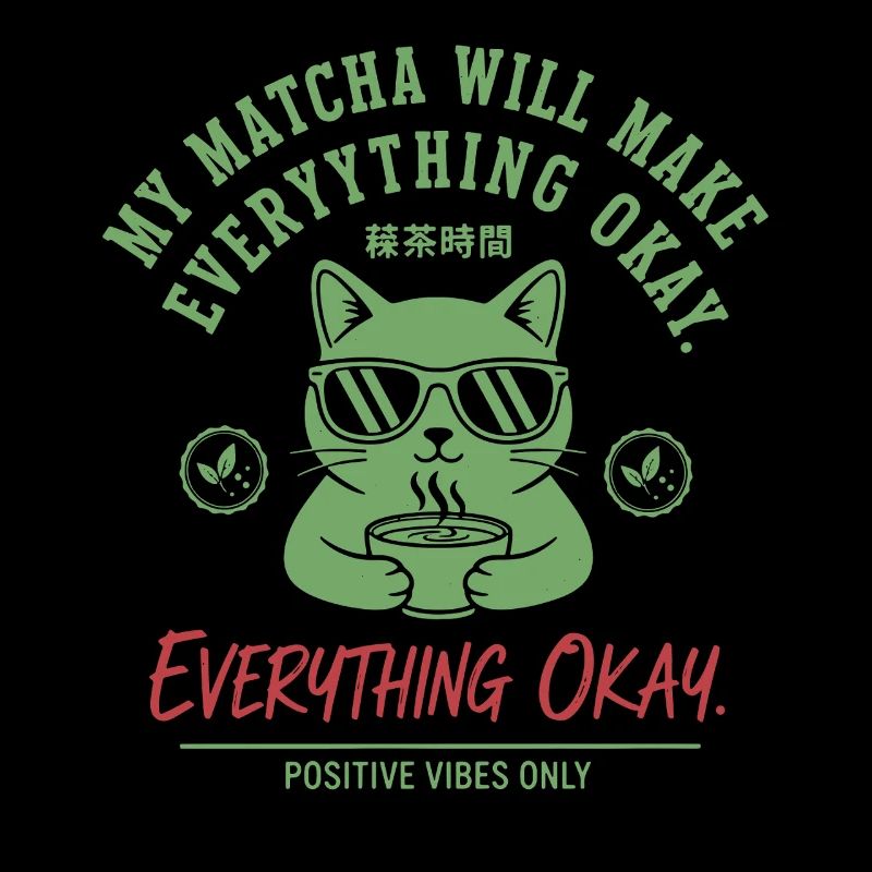 My Matcha Will Make Everything Okay Positive Vibes