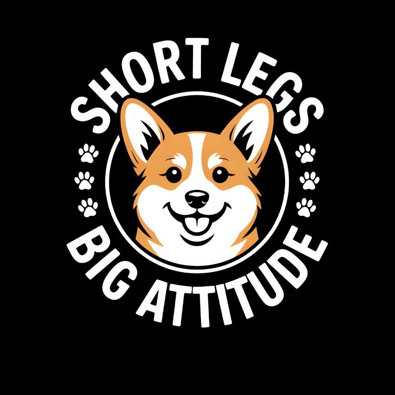 Corgi Short Legs Big Attitude Funny
