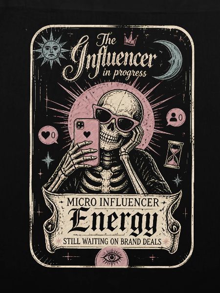 Micro Influencer Energy Skeleton Card