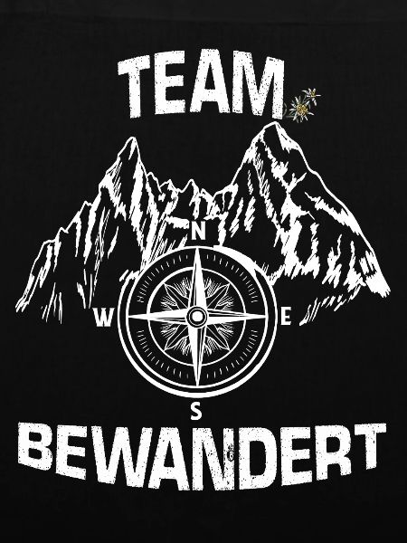 Bewandert Bergkompass Wander Geschenk Trekking