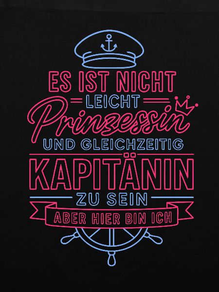 Kapitänin Segeln Boot Spruch