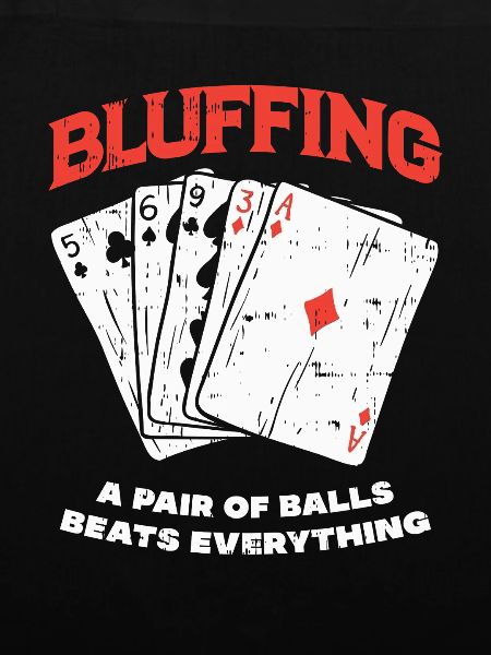 Bluffing Kartenmotif mit Pokerheld