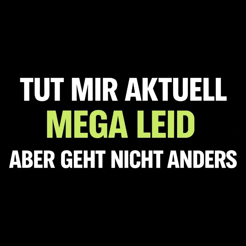 Mega Leid Typografie Schriftzug