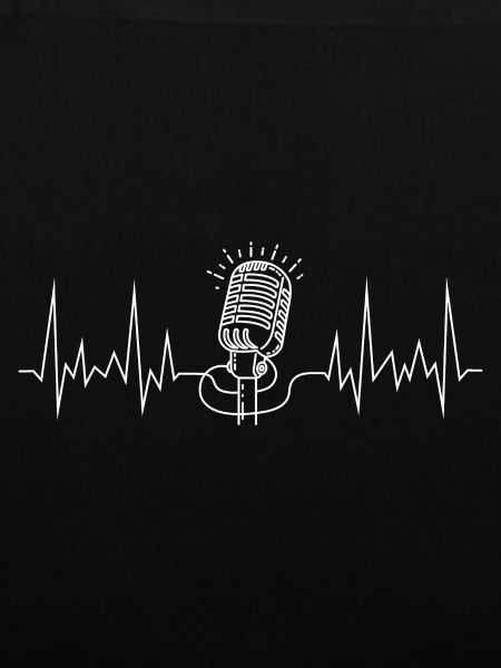 wave line microphone white