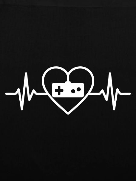 Retro Videospiele Herz-Controller Geek Gamer Gaming