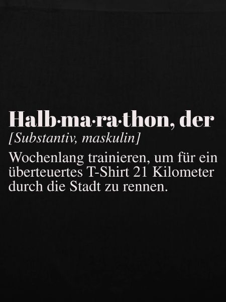 Halbmarathon Duden Spruch