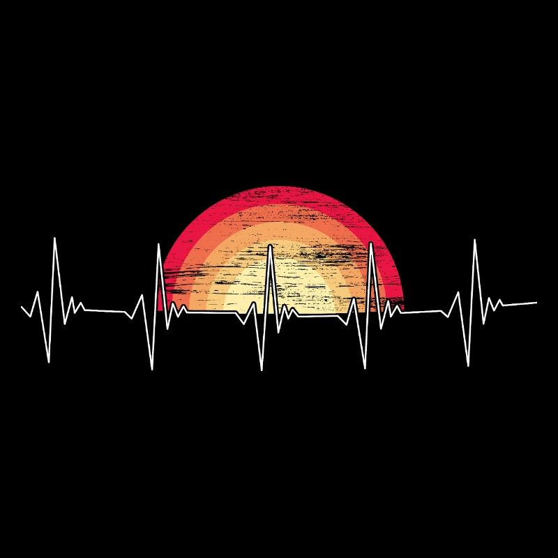 ECG vintage Amplitude Coucher de soleil