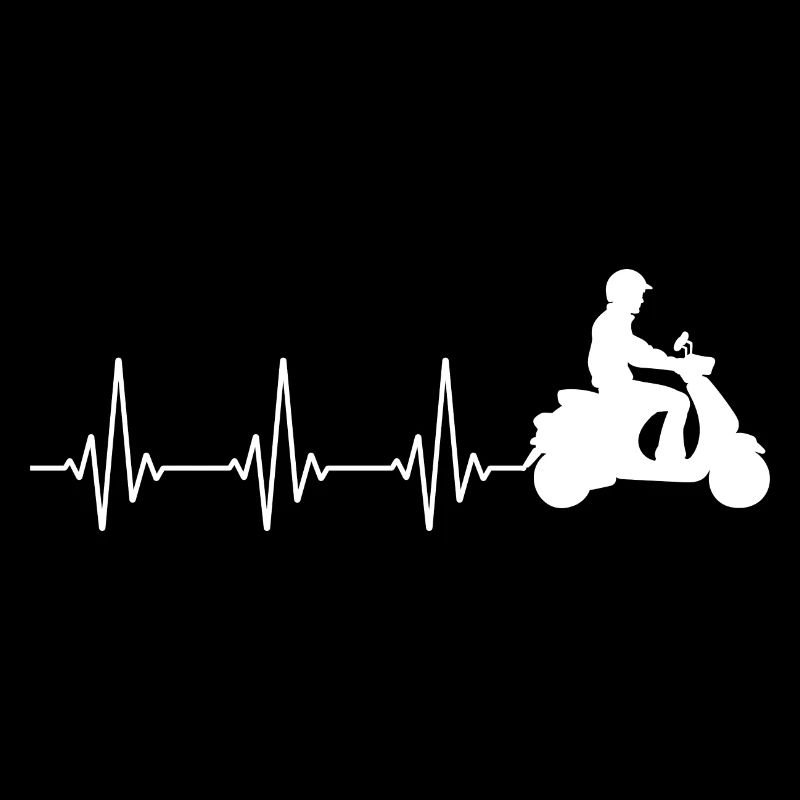 Roller Fahrer Roller Motorrad Herzschlag