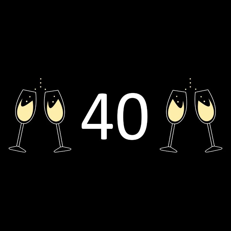 40e anniversaire 40 ans 40 numéro 40 blanc