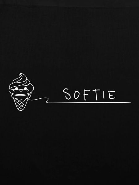 Softie. Softeis Liebe Minimal Oneline