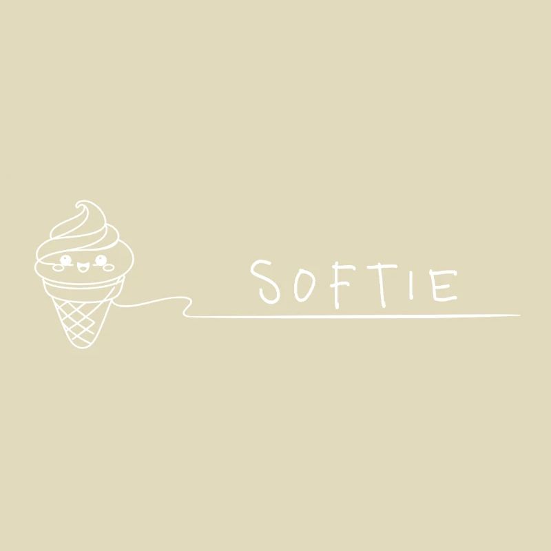 Softie. Softeis Liebe Minimal Oneline